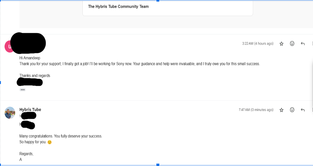 Member feedback screenshot (anonymized)