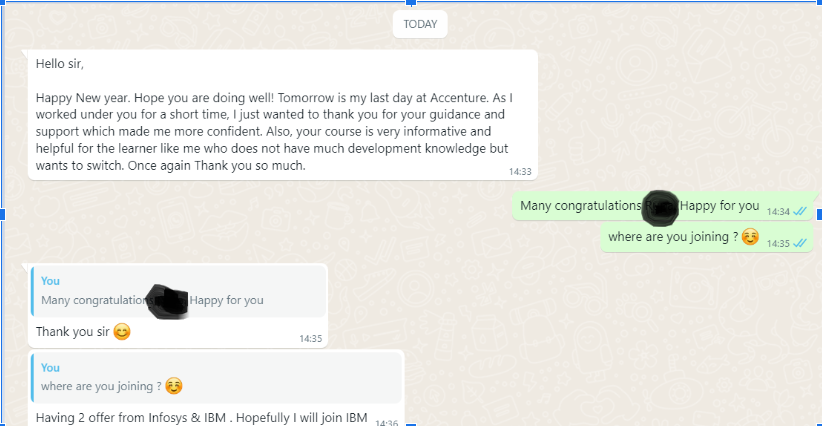 Member feedback screenshot (anonymized)