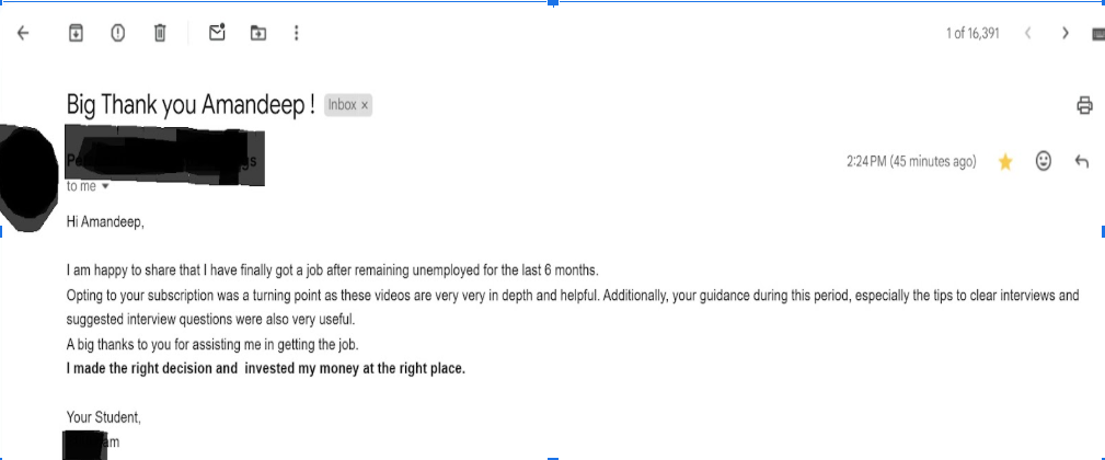Member feedback screenshot (anonymized)