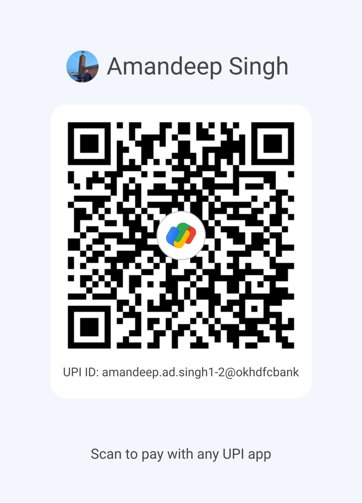 GPay QR for Hybris Tube