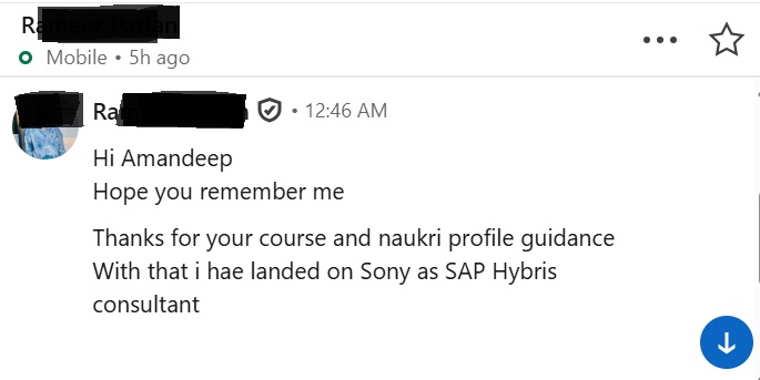 Member feedback screenshot (anonymized)